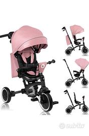 Triciclo a passegfno pieghevole per bambini