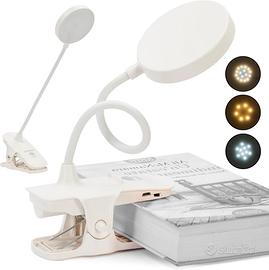 LUCE DA LETTURA LED CLIP - RICARICABILE - NUOVA