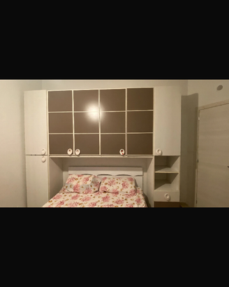 Armadio a ponte 245x290x50 bianco e tortora 6 ante