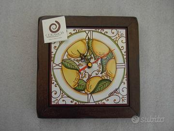 Orologio da parete quadrato piastrella ceramica