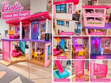 Casa de sogni di barbie con mobili e accessori
