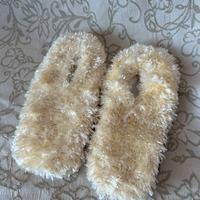 Ciabatte pelose panna beige