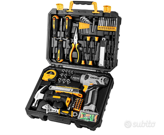 DEKO Cassetta Attrezzi Completa con Trapano