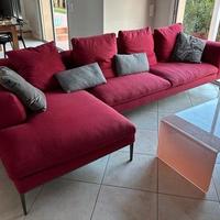 B&B Italia divano Michel in cotone rosso