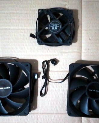 Set 3 Ventole PC Teucer (2x 120mm + 1x 80mm) Nero
