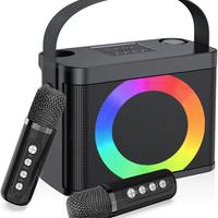 Karaoke portatile con microfono a valigetta USB TF