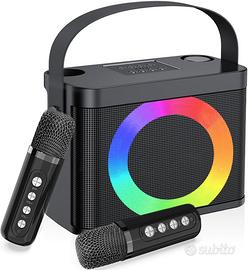 Karaoke portatile con microfono a valigetta USB TF