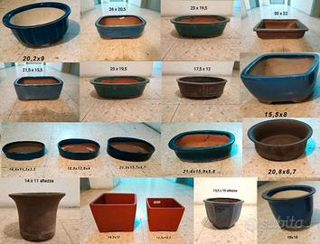 Vasi e sottovasi da bonsai