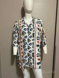 Camicia Pull&bear maniche corte etnica uomo XL