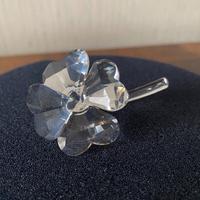 Swarovski: quadrifoglio con stelo