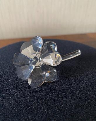 Swarovski: quadrifoglio con stelo