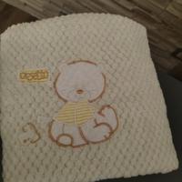 coperta bianca invernale per culla e lettino 