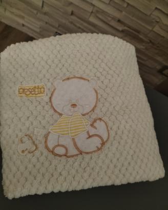 coperta bianca invernale per culla e lettino 