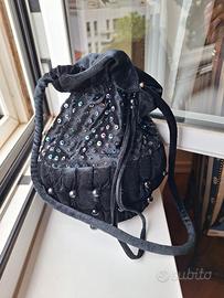 borsa in velluto nero