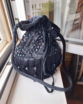 borsa in velluto nero