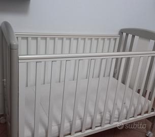 Lettino Pali a doppia altezza con materasso e lenz