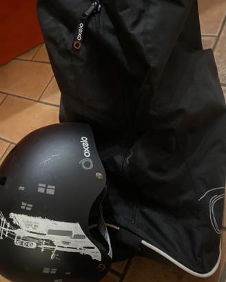 Roller,pattini con casco, paramani e gomiti