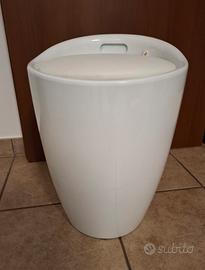 Sgabello portabiancheria bianco Wenko