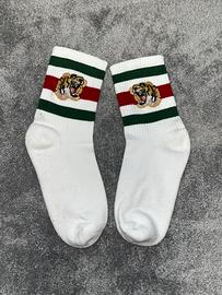 Calzini Gucci bianchi con leone