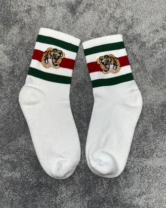 Calzini Gucci bianchi con leone