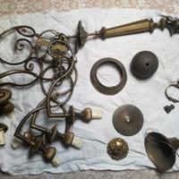 Lampadario ottone vintage – 8 luci a candela