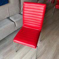 Set di 6 sedie Midj Krono rosse