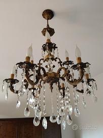lampadario con gocce 