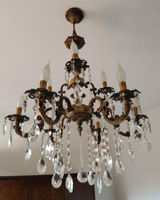 lampadario con gocce 
