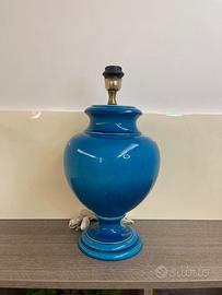 Lampada design Ugo Zaccagnini ceramica Blu Vintage