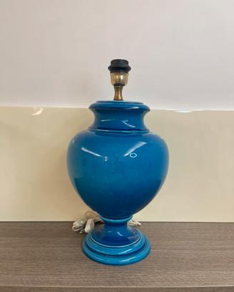 Lampada design Ugo Zaccagnini ceramica Blu Vintage