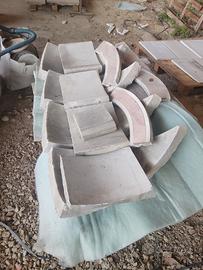 antica fonte battesimale in marmo fine 700