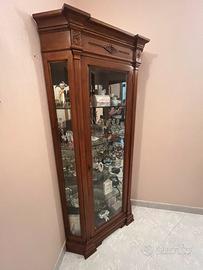 Vetrina Angolare in Legno con Specchi