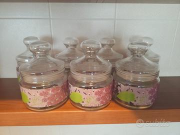 Set di 10 Barattoli in Vetro Cucina