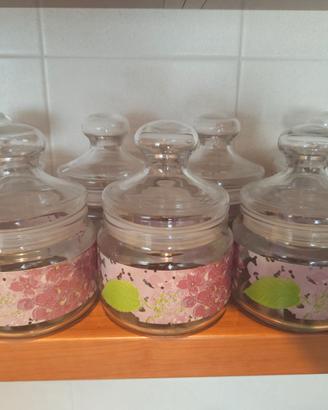 Set di 10 Barattoli in Vetro Cucina