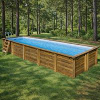 PISCINA GRE LEGNO rettangolare 1010x418x146