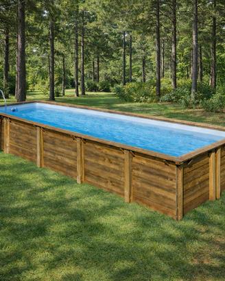 PISCINA GRE LEGNO rettangolare 1010x418x146