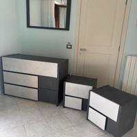 cassettone  specchio comodini 