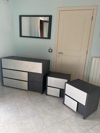 cassettone  specchio comodini 