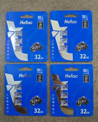 LOTTO Netac microSD 32GB NUOVE SIGILLATE
