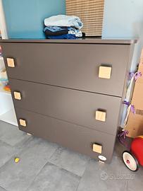 Cassettiera Cuoricin 3 cassetti cameretta bambini 