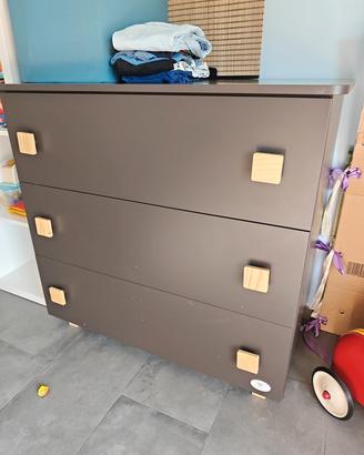 Cassettiera Cuoricin 3 cassetti cameretta bambini 