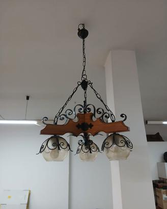 Coppia lampadari stile rustico