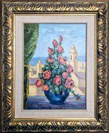 Dipinto Olio su Tela Sergio Mario Merlini – "Rose"