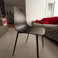 Sedie in policarbonato nero stile caligaris