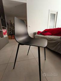 Sedie in policarbonato nero stile caligaris