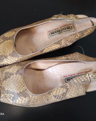 sandali vintage Valleverde in pitone n 37