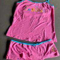 Completo intimo originale Disney rosa con stampe