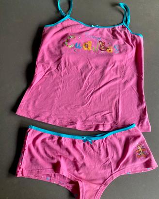 Completo intimo originale Disney rosa con stampe