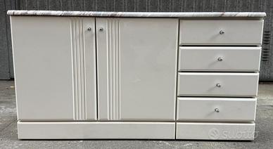 Mobiletto laccato lucido - piano in marmo