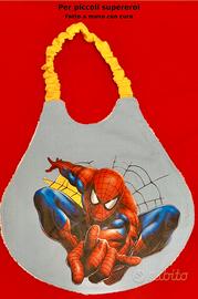 Bavaglino Spider -Man artigianale
